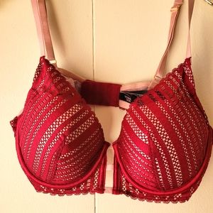 NWOT Victoria Secret Maroon/Pink Lace Sexy Bra